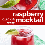 pinterest image for raspberry mocktail