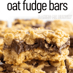 pinterest image for starbucks oat fudge bars