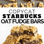 pinterest image for starbucks oat fudge bars