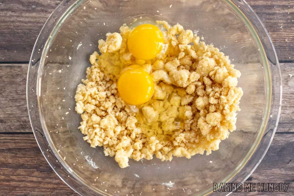eggs added to bowl