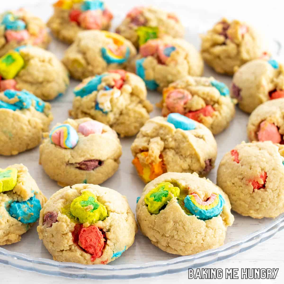 lucky charms cookie recipe cookies on parchment