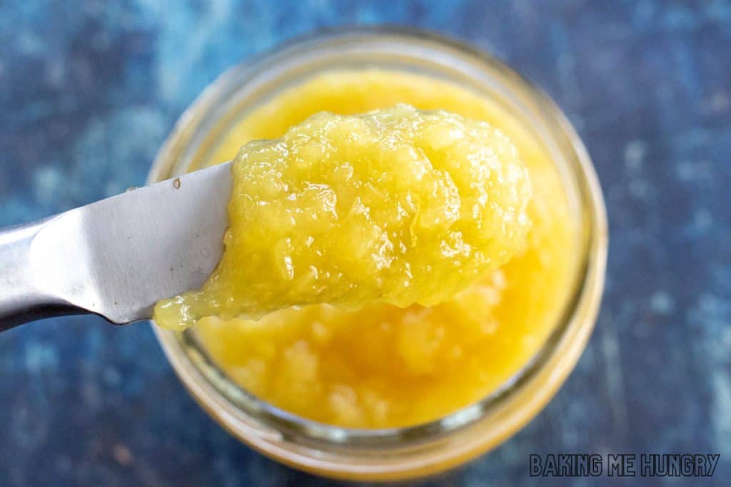 pineapple jam recipe on spreader