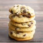 stack of 5 ingredient chocolate chip cookies