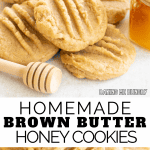 pinterest image for honey cookies recipe