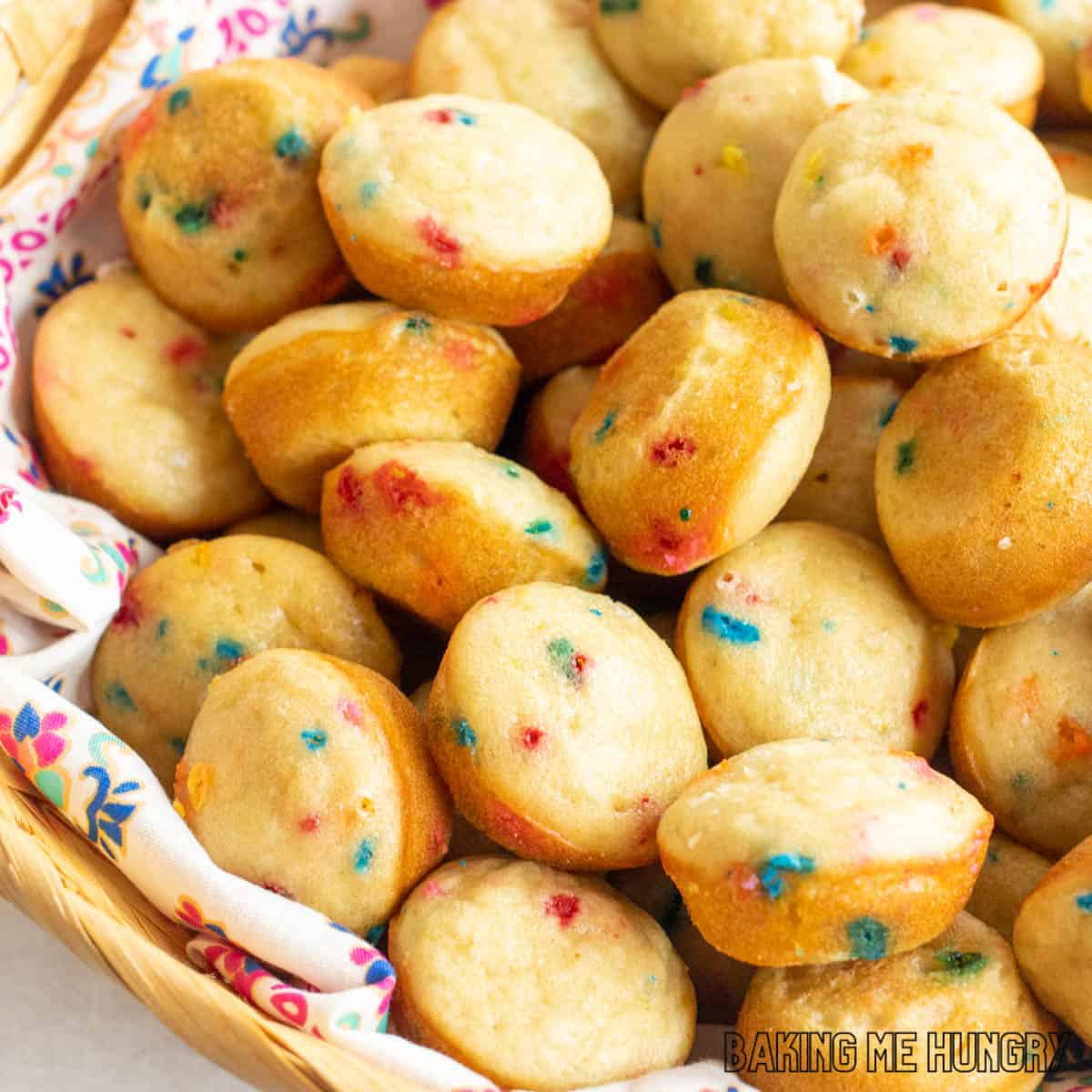 mini bites muffin recipe in basket