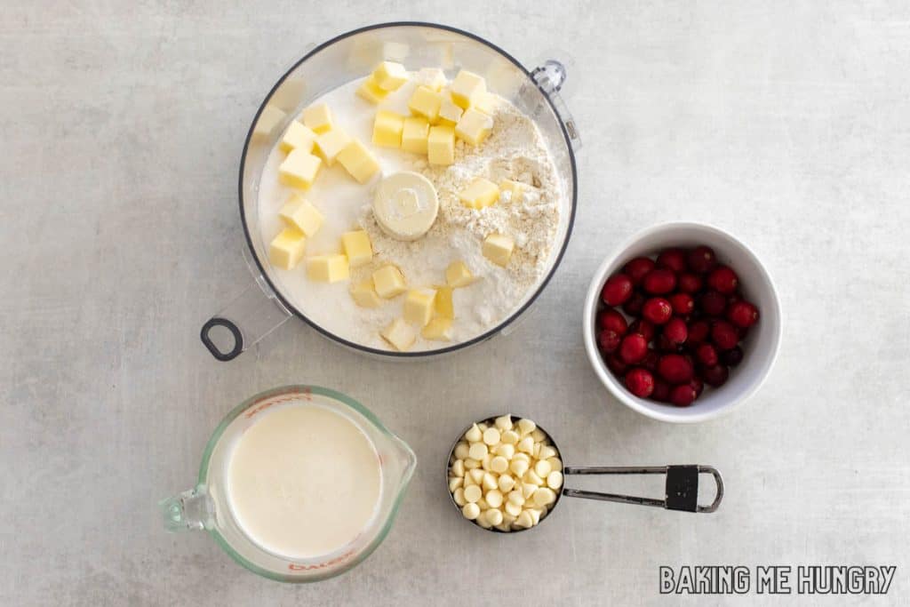 ingredients in bowls
