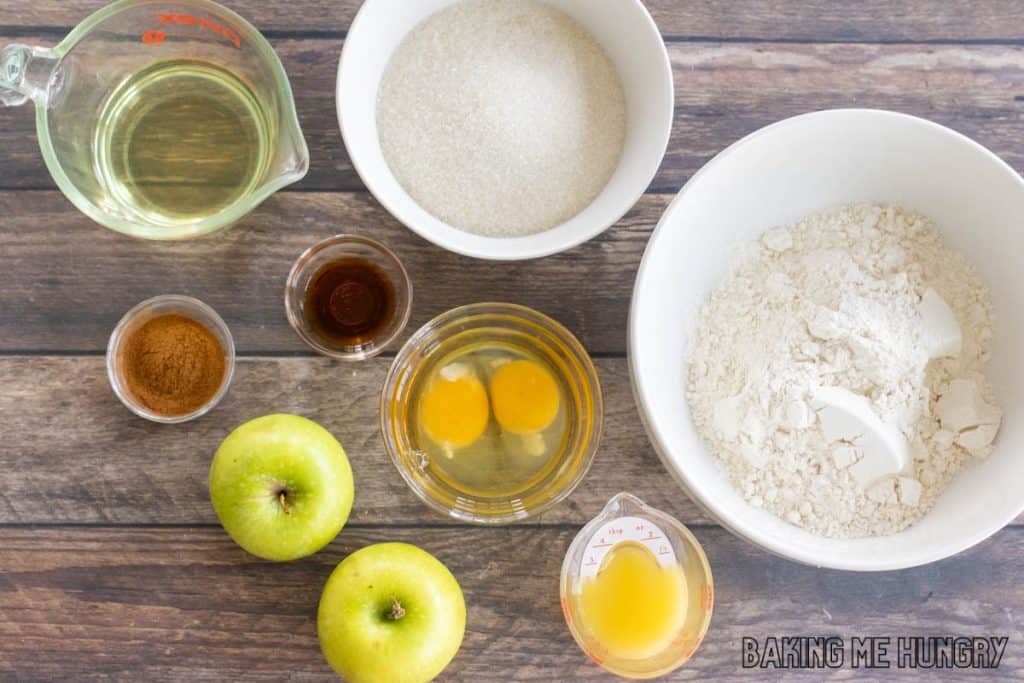 ingredients in bowls