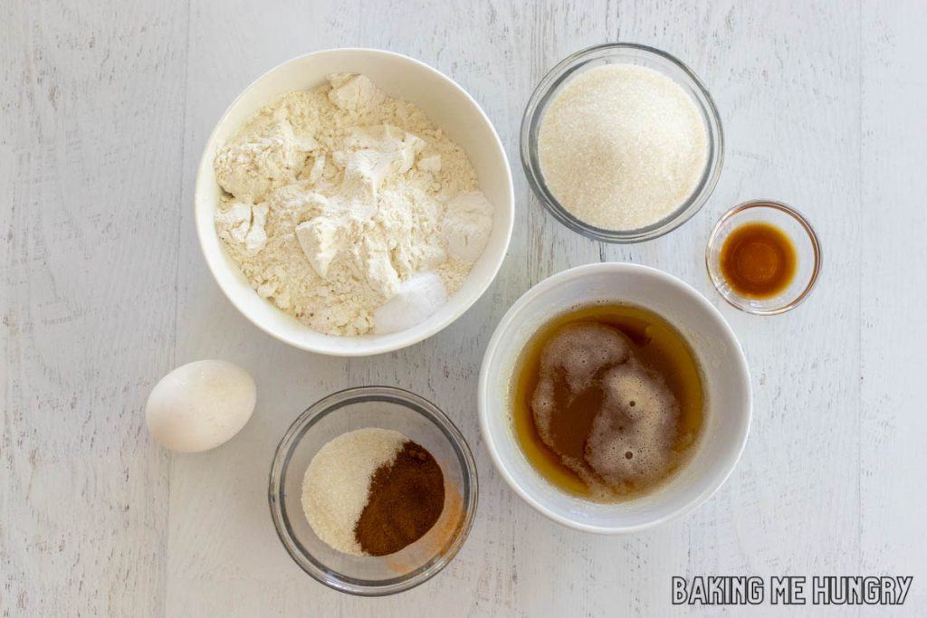 ingredients in bowls