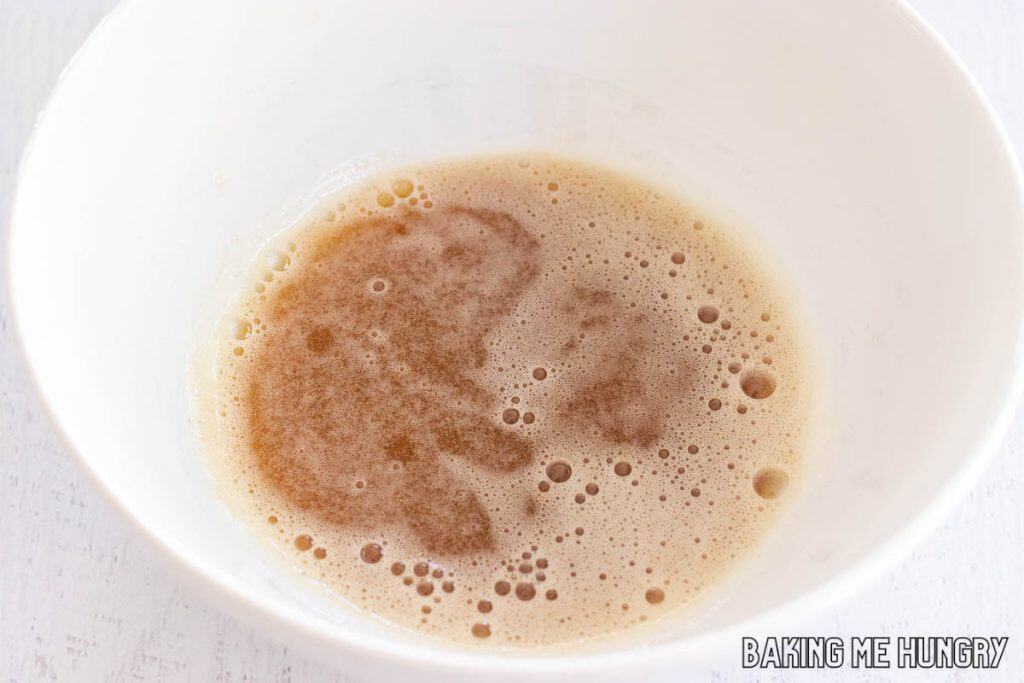 browned butter in bowl