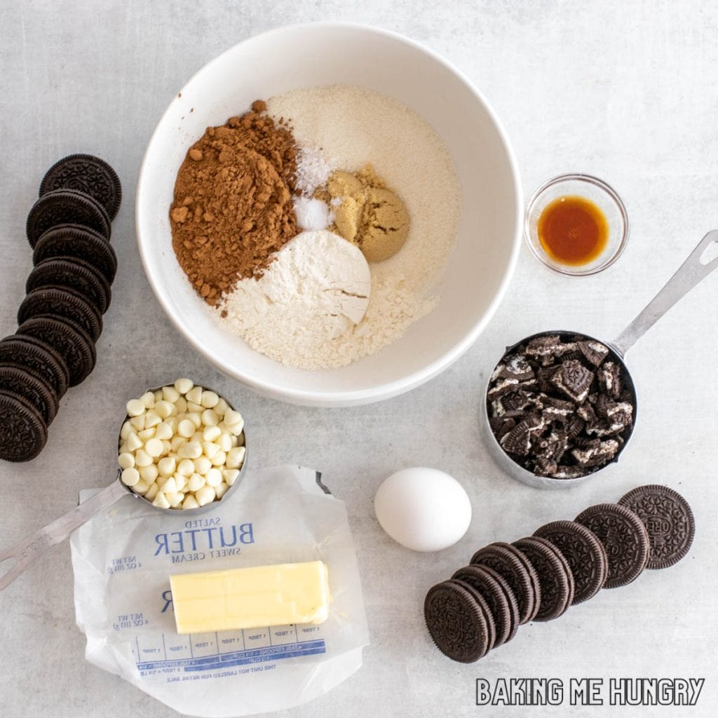 ingredients in bowls