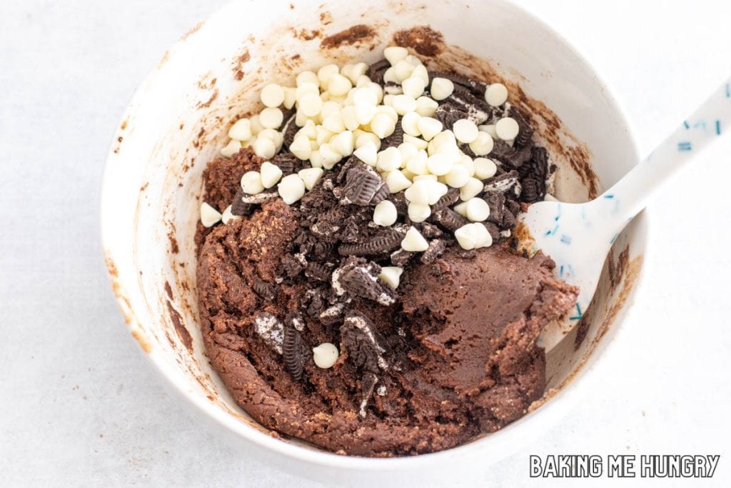 mix-ins added to bowl