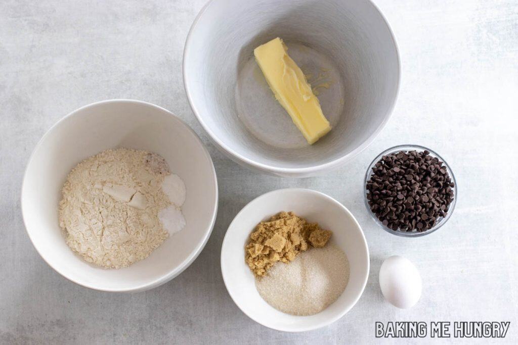 ingredients in bowls