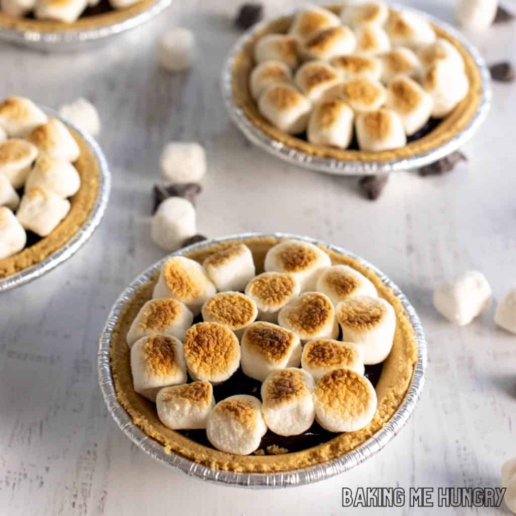 close up of toasted marshmallows