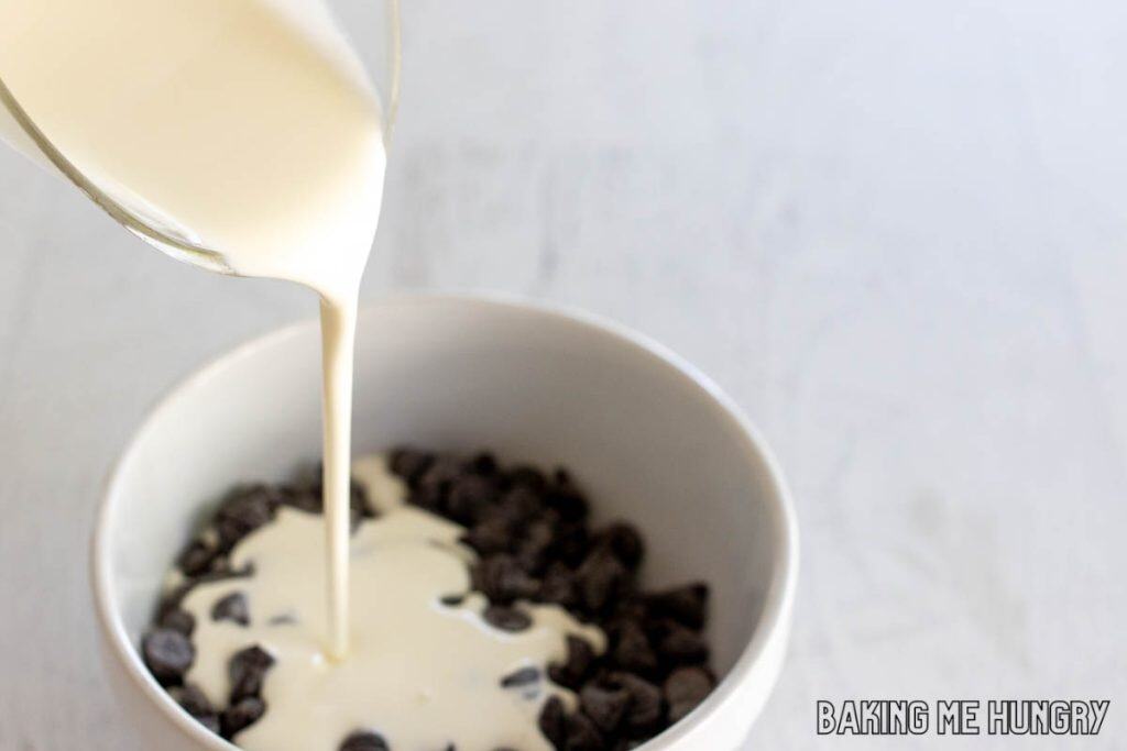 cream being added to bowl