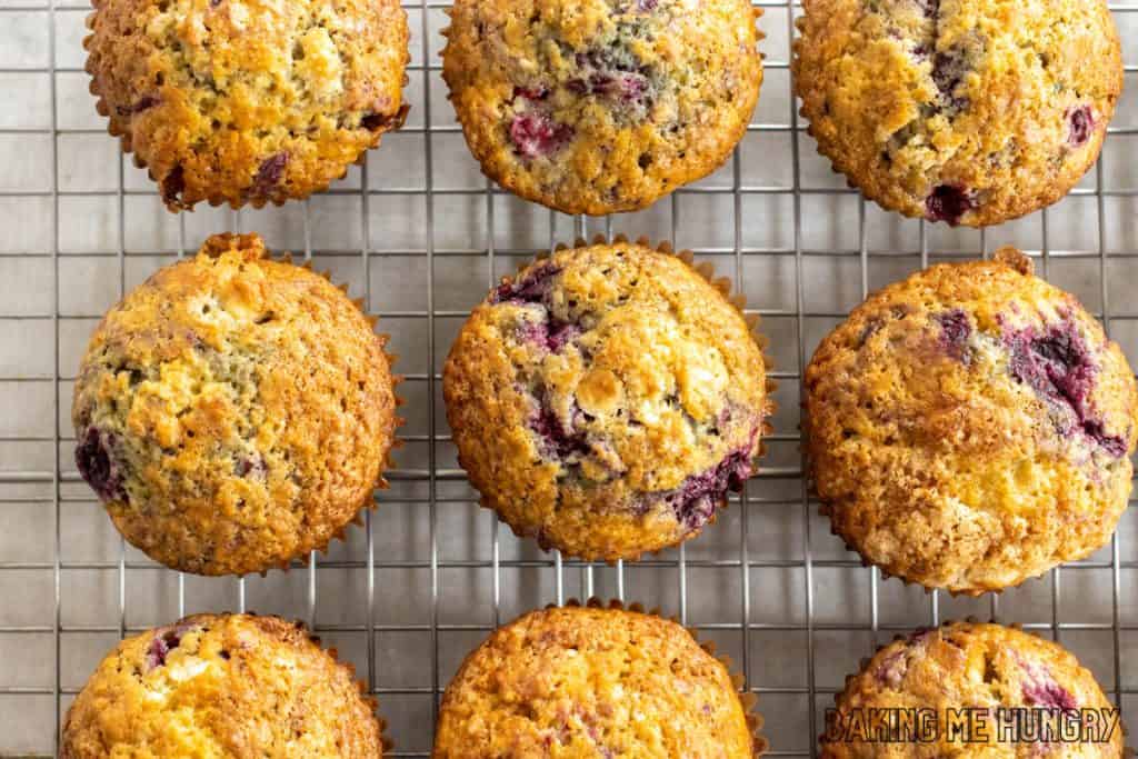 muffins cooling on wire rack