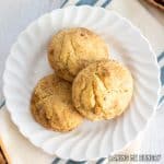 brown butter snickerdoodle cookies on a plate