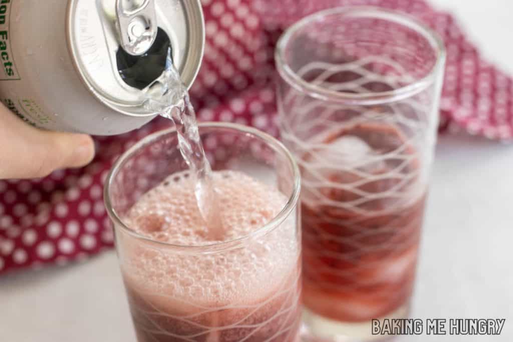 seltzer being added