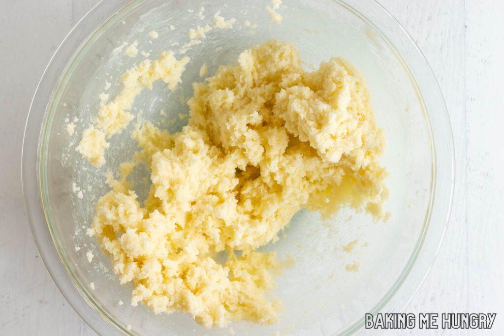 creamed butter and sugar