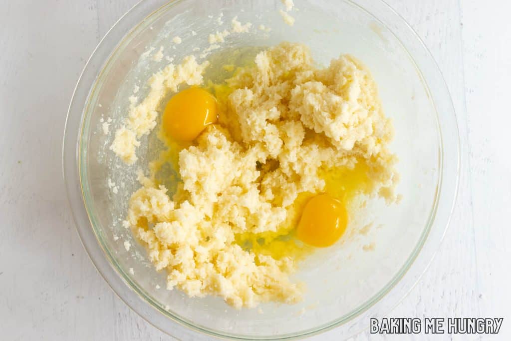 eggs added to bowl