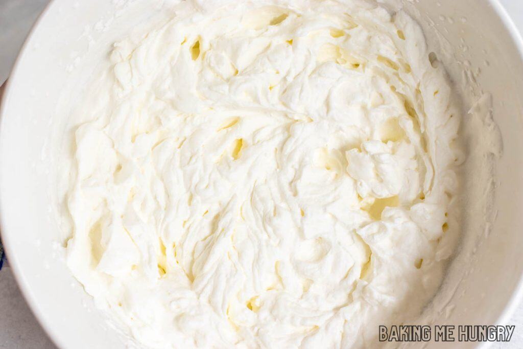 whipped cream in bowl