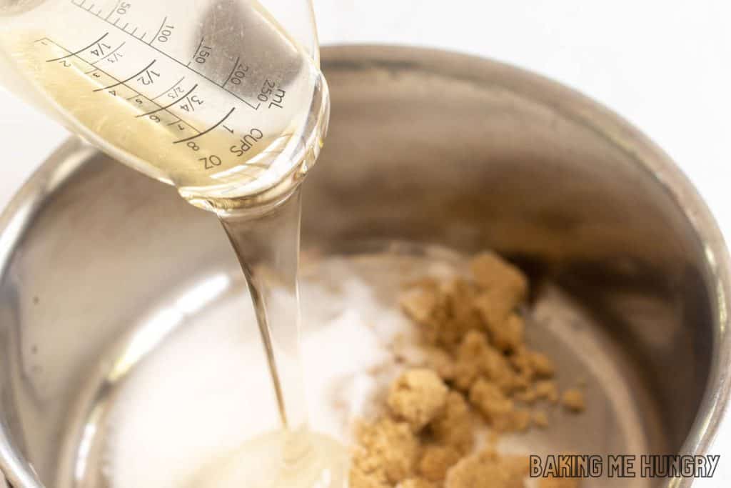 corn syrup being added