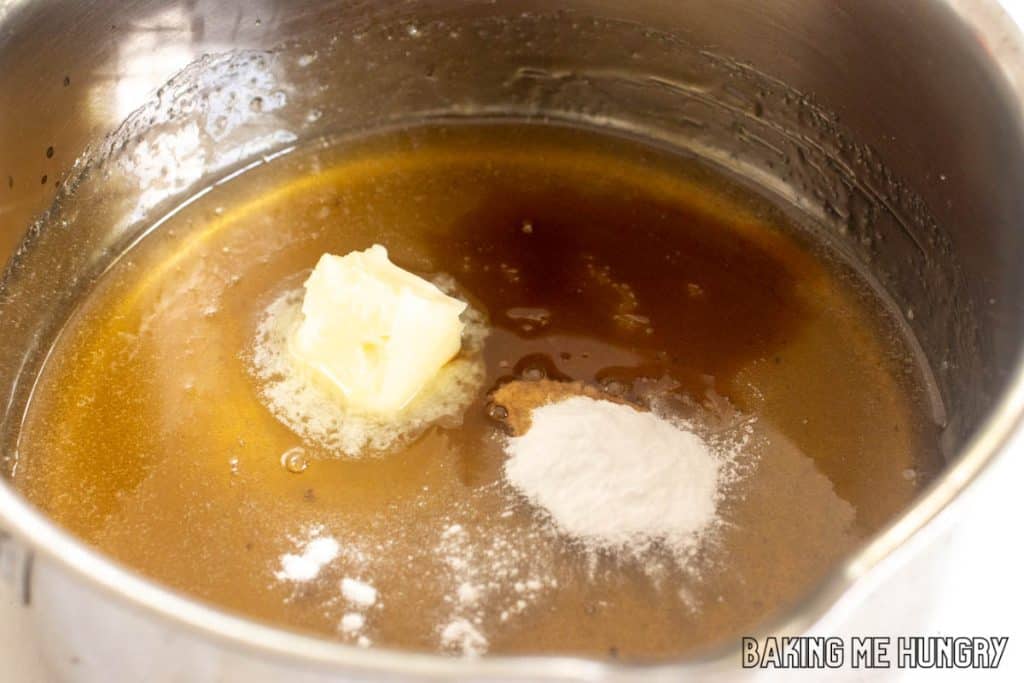 butter added to saucepan