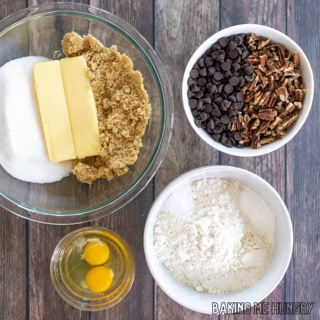 ingredients in bowls