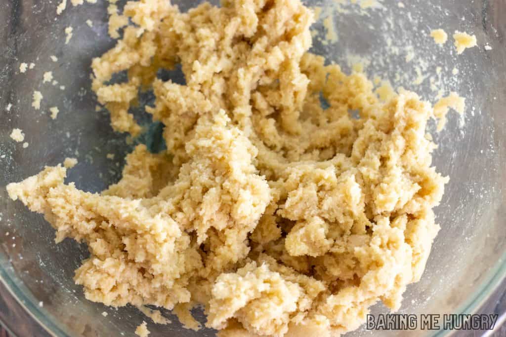 creamed butter and sugar in bowl