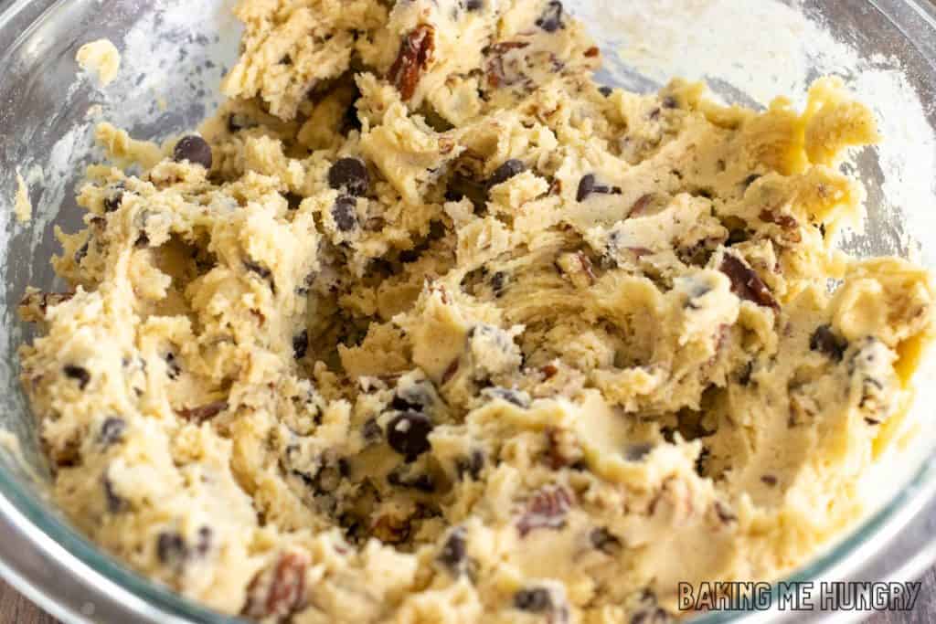 chips and pecans mixed in
