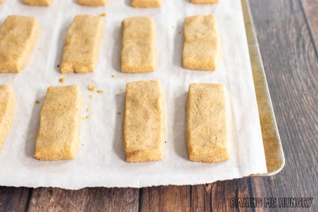 baked cookies on parchment