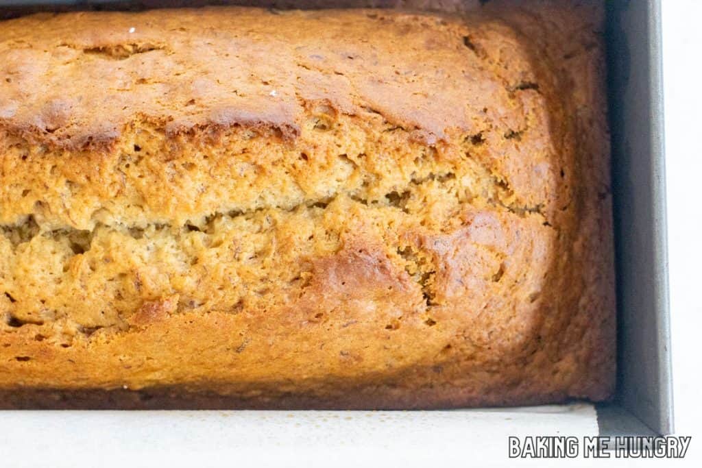 baked bread in pan