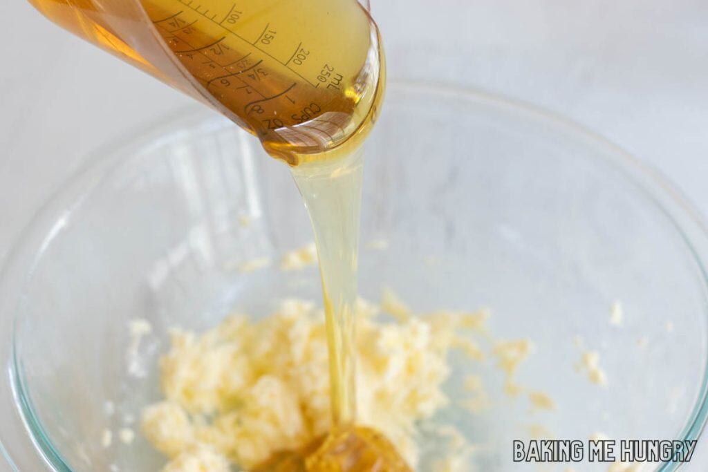 honey being added to bowl
