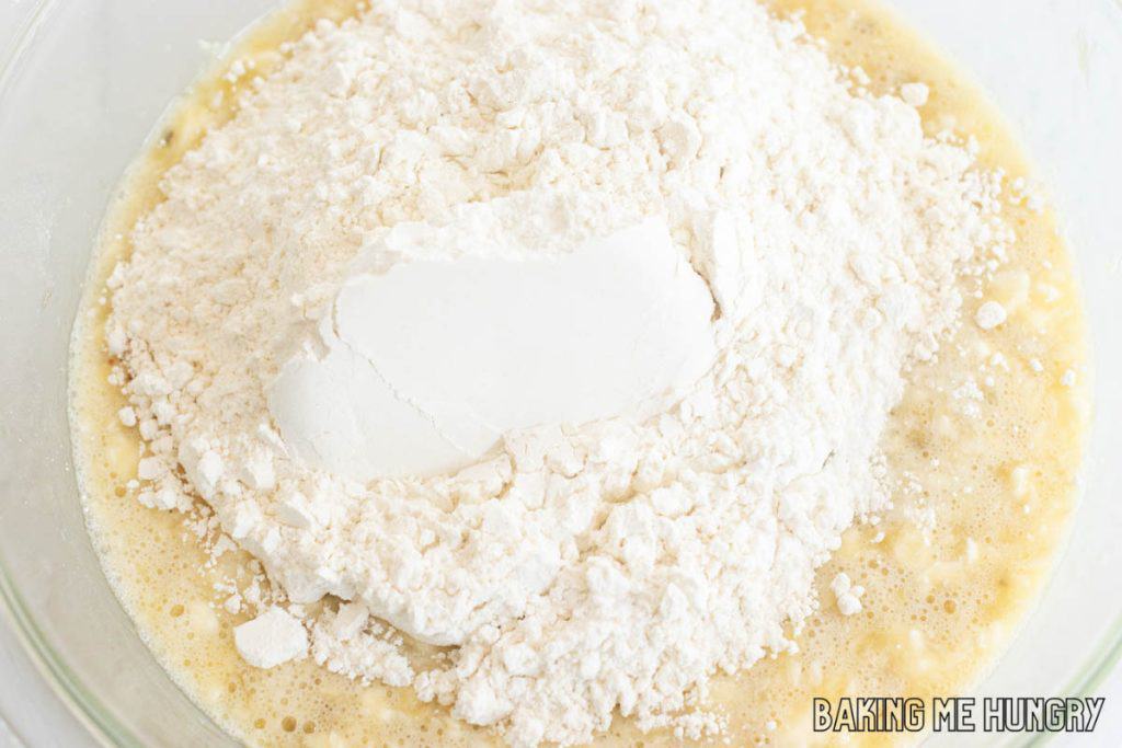 flour added to bowl