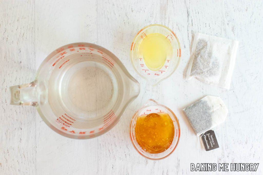 ingredients in measuring cups