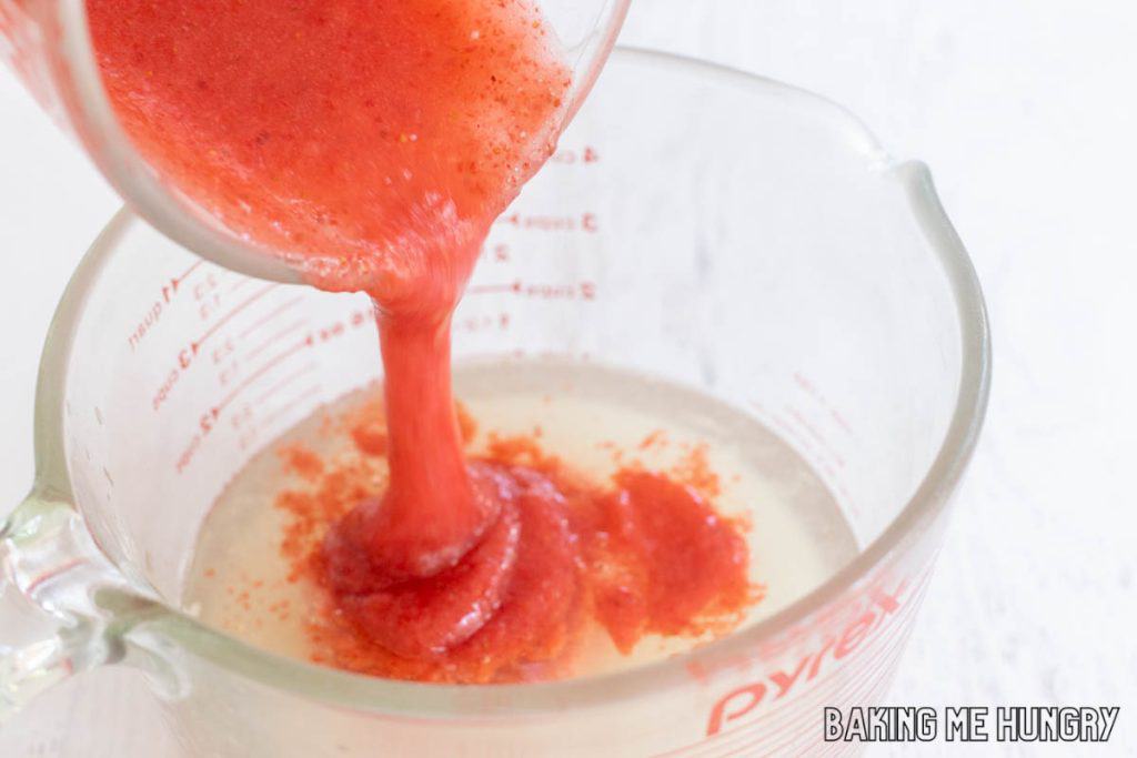 puree being added