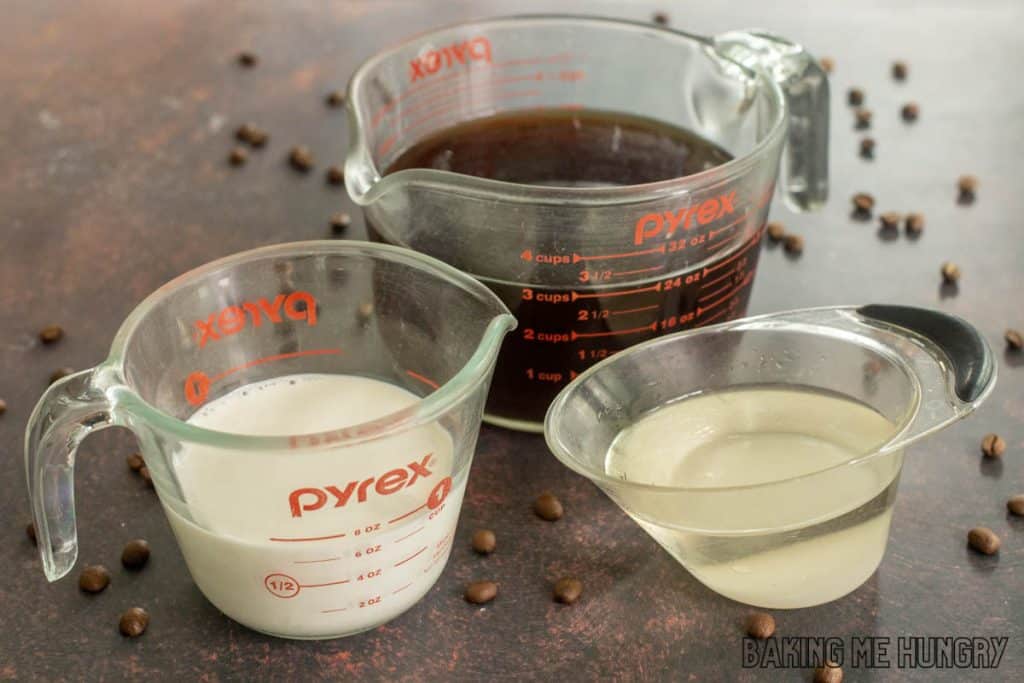 ingredients in measuring cups