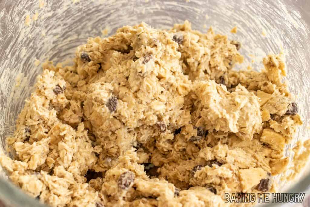 dough in mixing bowl