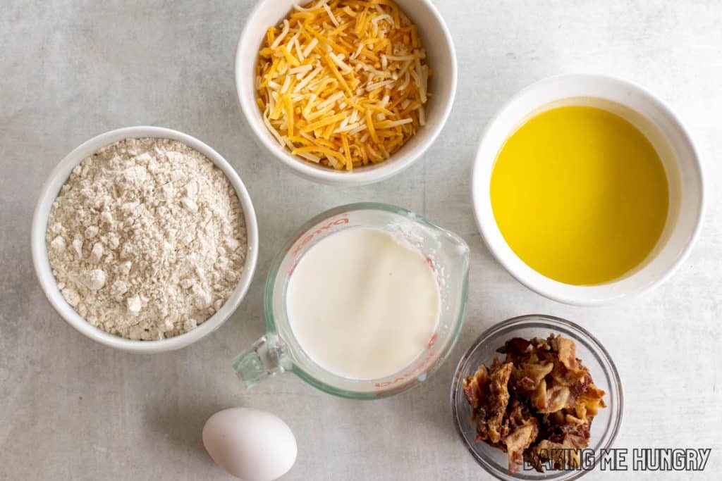ingredients in bowls
