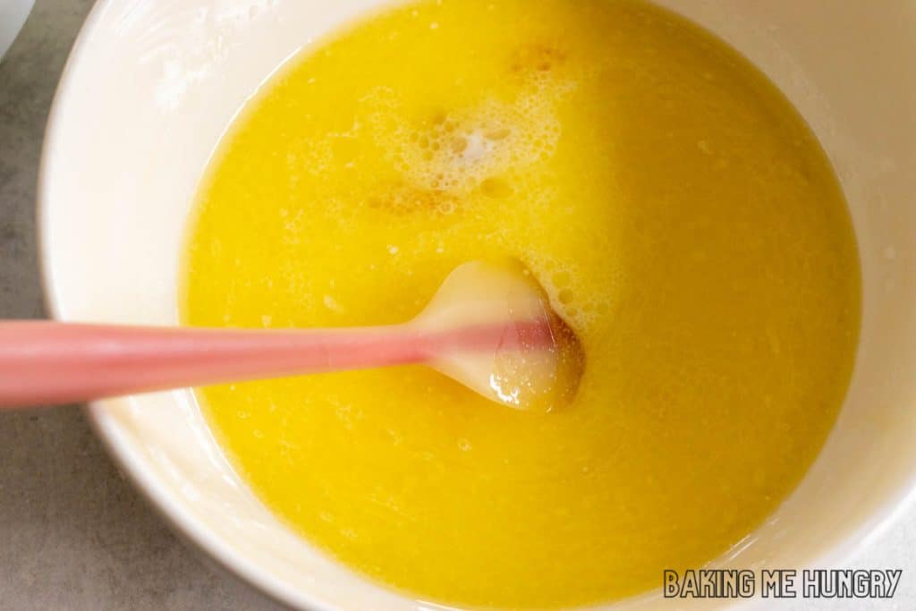 wet ingredients in bowl