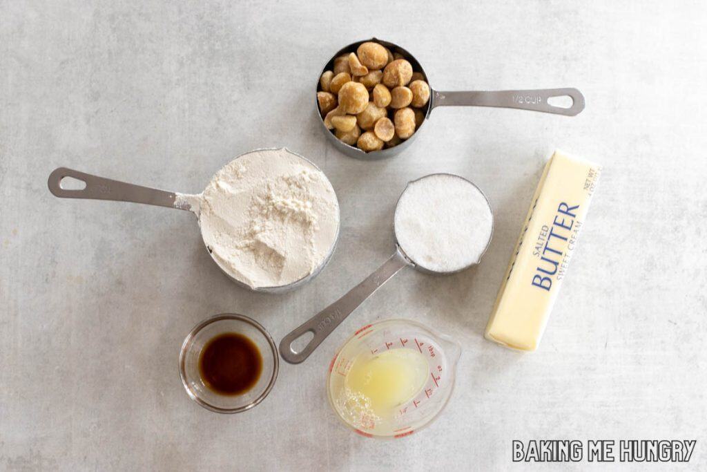 ingredients in measuring cups