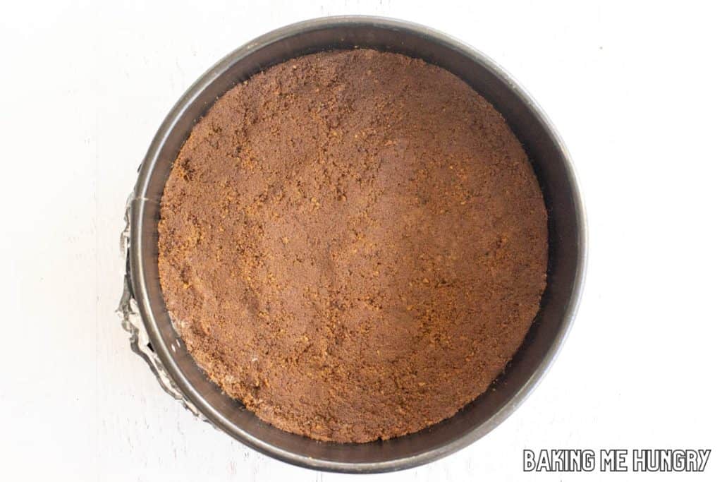 crust pressed into springform pan