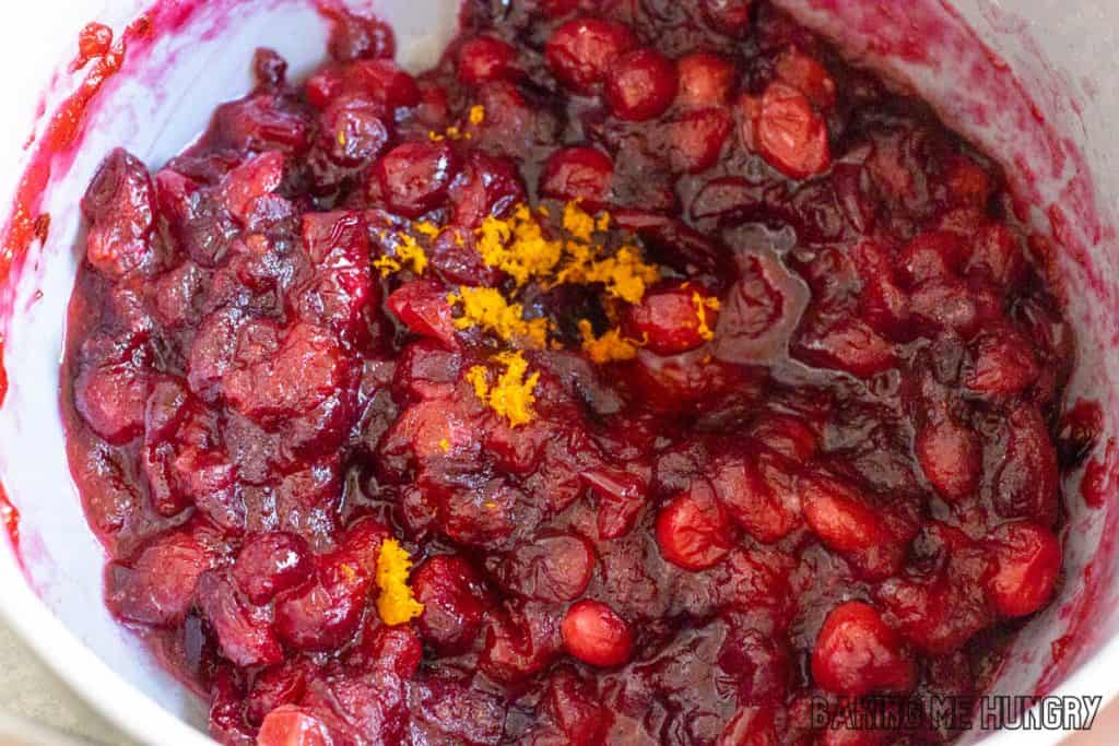 cranberry sauce in pot