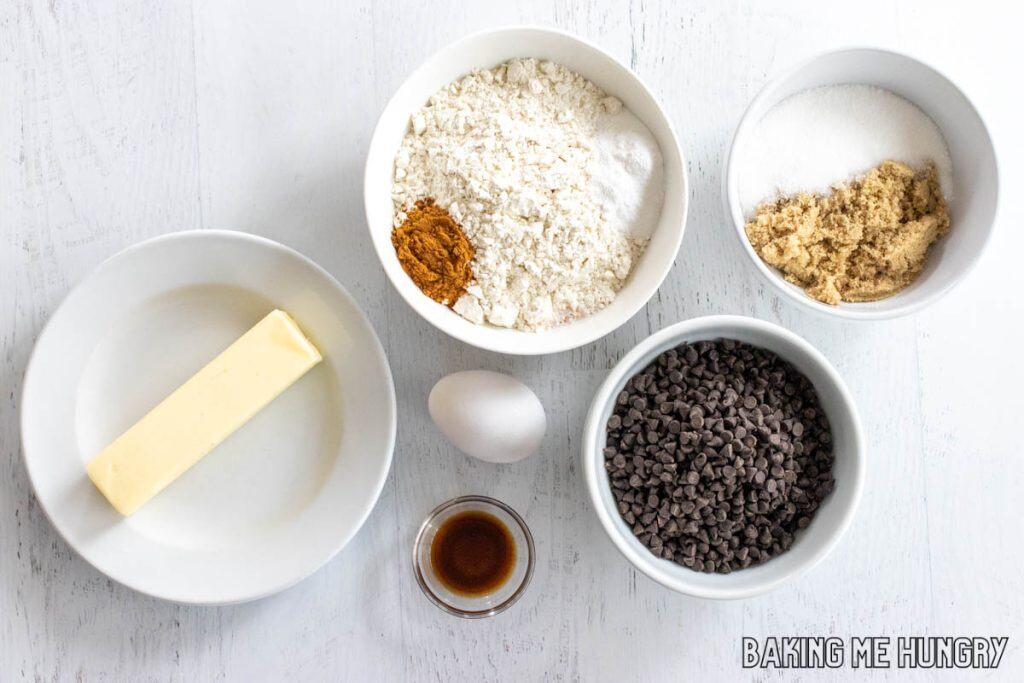 ingredients in bowls