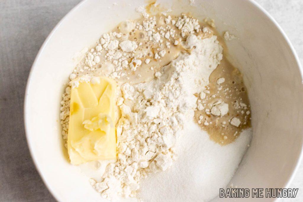 ingredients in mixing bowl