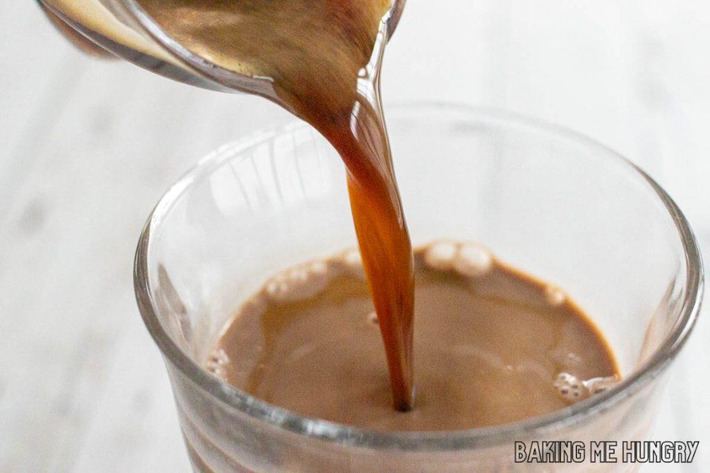 espresso being added