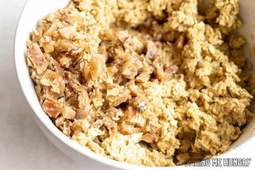 brittle added to bowl