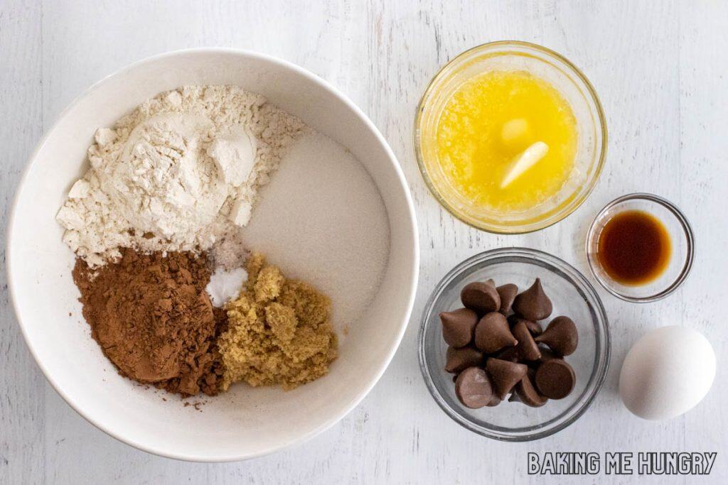 ingredients in bowls