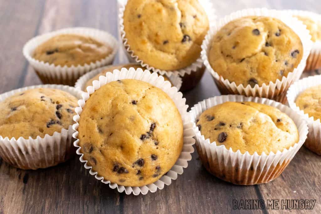 baked muffins in a pile