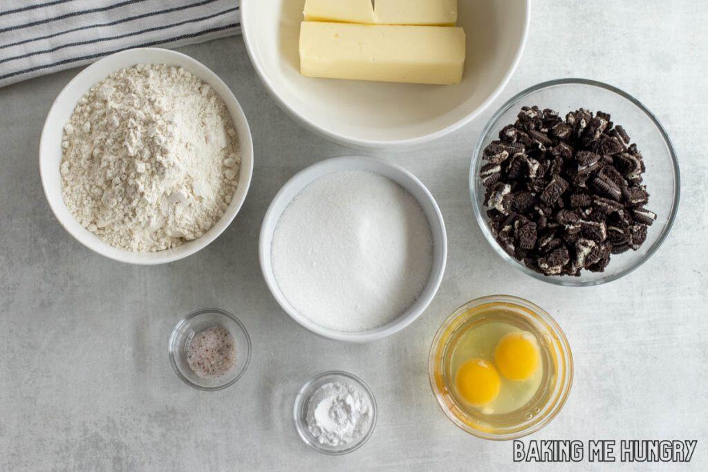 ingredients in bowls