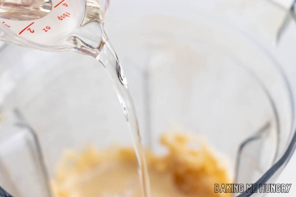 simple syrup being added